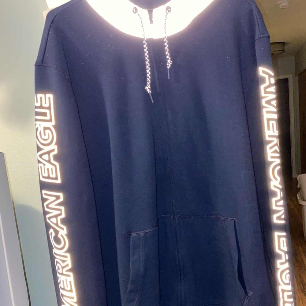 Men’s zip up reflective hoodie